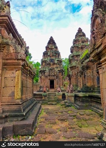 Banteay Srei Ruins Temple, Angkor, Siem Reap, Cambodia