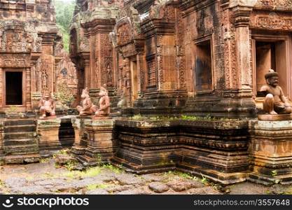 Banteay Srei temple in the Angkor Area, Siem Reap, Cambodia