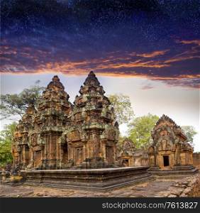 Banteay Srey before sunrise, Siem Reap, Cambodia