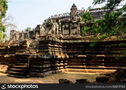 Baphuon, part of Khmer Angkor temple complex, popular among tourists ancient lanmark and place of worship in Southeast Asia. Siem Reap, Cambodia.
