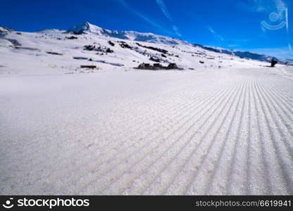 Baqueira Beret in Lerida Catalonia ski spot resort in Aran Valley of Pyrenees Spain