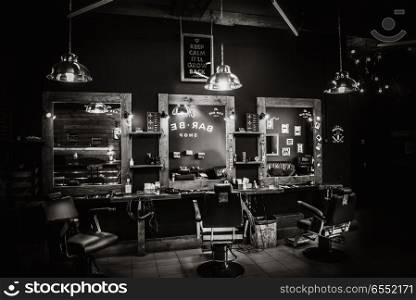 bar ber shop vintage interior