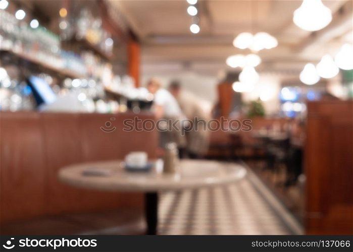 Bar Cafe Restaurant Table top counter blurred background