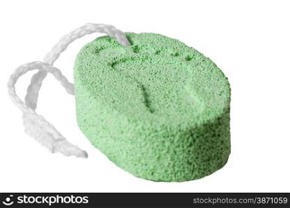 bar of pumice on a white background closeup