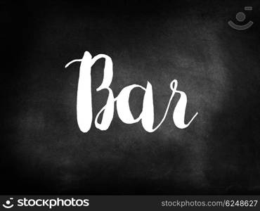 Bar written on a blackboard