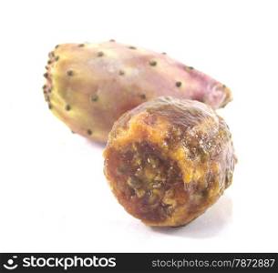 Barbary figs? cactus pears isolated on white.