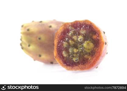 Barbary figs? cactus pears isolated on white.