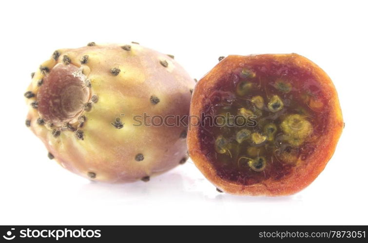 Barbary figs? cactus pears isolated on white.