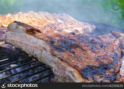 Barbecue pork ribs.