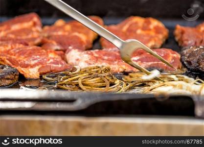 barbecue with pork neck