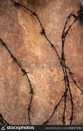 barbed wire fence used for protection purposes of a pproperty