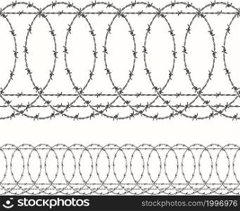 Barbed wire (wired fence) vector icon