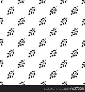Barberry branch pattern seamless in simple style vector illustration. Barberry branch pattern vector