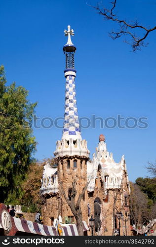 Barcelona Park Guell Gingerbread House of Gaudi modernism fairy tale