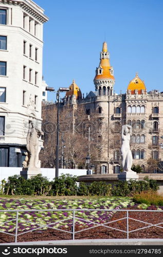 Barcelona Placa de Catalunya plaza de catalonia square