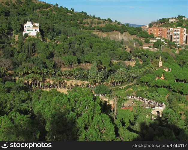 Barcelona, Spain, 2009: Parc Guell by Gaudi, world heritage site