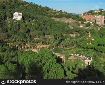 Barcelona, Spain, 2009: Parc Guell by Gaudi, world heritage site