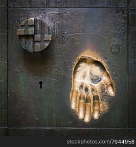 Barcelona, Spain - Detail of Saint Georges Door, Viceroy&rsquo;s Palace