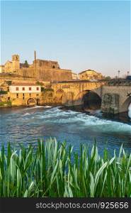 BARCELOS, PORTUGAL - CIRCA JAUARY 2019: View of Barcelos city with Cavado river in Portugal. It is one of the growing municipalities in the country