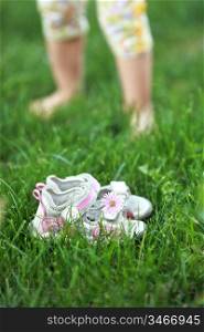 Barefoot on grass