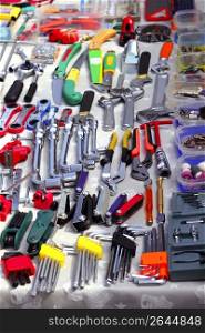 bargain hardware hand tools in second hand market store
