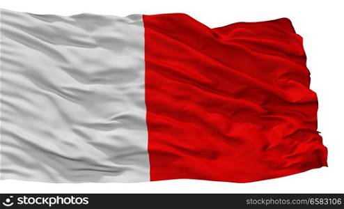 Bari City Flag, Country Italy, Isolated On White Background. Bari City Flag, Italy, Isolated On White Background