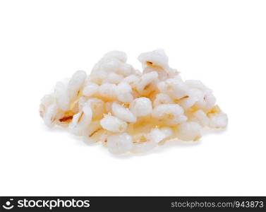 Barley Grains cooked on White Background.