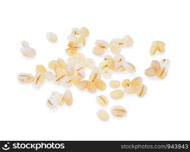 Barley grains isolated on white background