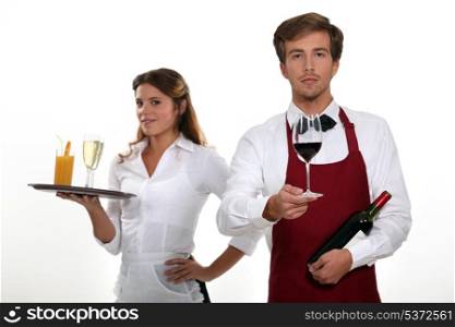 Barman and barmaid