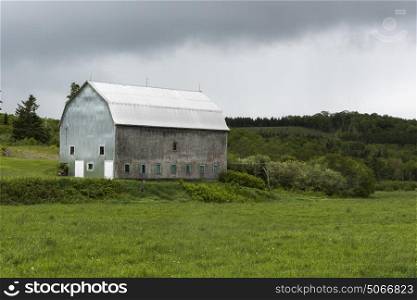 Barn at farm, Sherbrooke, Nova Scotia, Canada