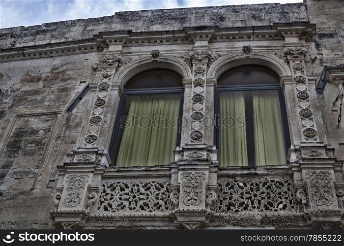 Baroque details in the old town of Lecce in the southern Italy