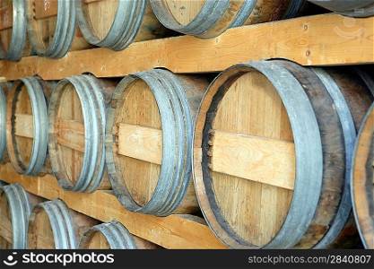 barrels in the cellar
