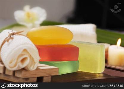 Bars of glycerine soap