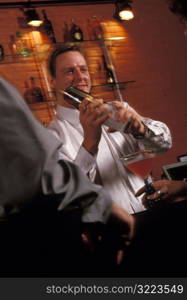 Bartender Mixing a Drink