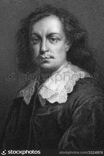 Bartolome Esteban Murillo (1617-1682) on engraving from 1864. Spanish painter, one of the most important Baroque figures. Engraved by Calamatta after a picture by S.Ipsum and published in London by J.S.Virtue.