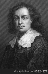 Bartolome Esteban Murillo (1617-1682) on engraving from 1864. Spanish painter, one of the most important Baroque figures. Engraved by Calamatta after a picture by S.Ipsum and published in London by J.S.Virtue.