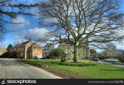 Barton-on-the-Heath village in spring, Warwickshire, England.