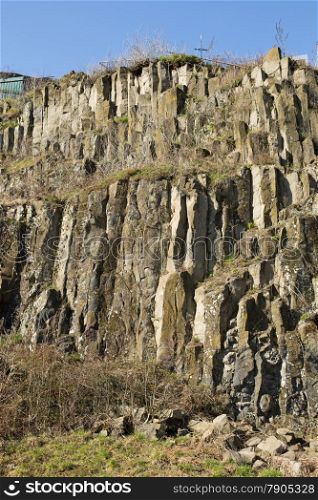Basalt rocks at the Veste Otzberg (castle) in Germany