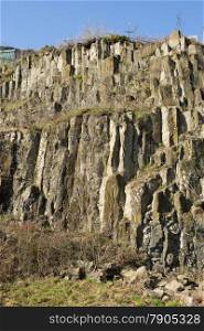 Basalt rocks at the Veste Otzberg (castle) in Germany