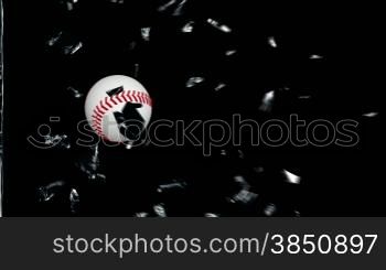 Baseball breaking glass