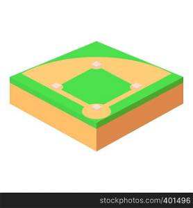 Baseball field icon. Cartoon illustration of baseball field vector icon for web. Baseball field icon, cartoon style