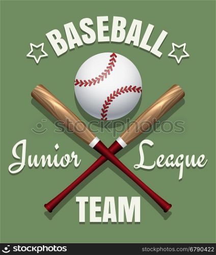 Baseball game team emblem. Baseball game team vector emblem. Softball tournament badge template