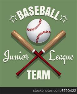 Baseball game team emblem. Baseball game team vector emblem. Softball tournament badge template