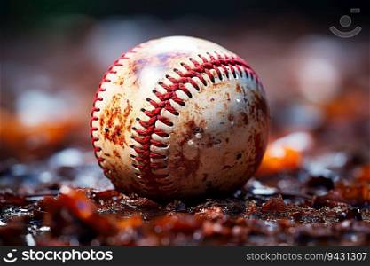Baseball Macro Closeup,created by AI
