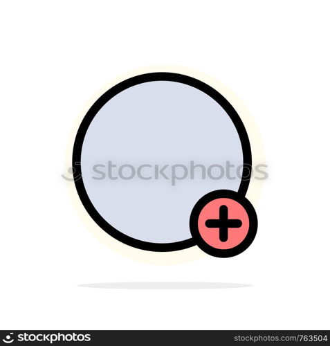 Basic, Plus, Sign, Ui Abstract Circle Background Flat color Icon