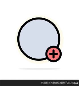 Basic, Plus, Sign, Ui Abstract Circle Background Flat color Icon