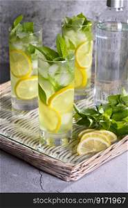 Basil Lemon Gin and Tonic, very light, incredibly refreshing cocktail.