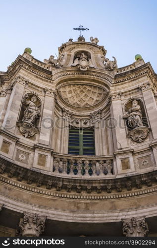 Basilica della Collegiata on via Entnea, Catania, Sicily, Italy