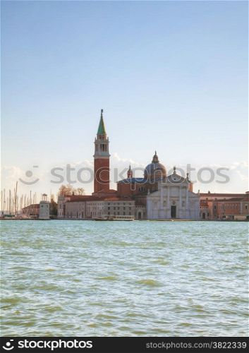 Basilica Di San Giogio Maggiore in Venice on a sunny day