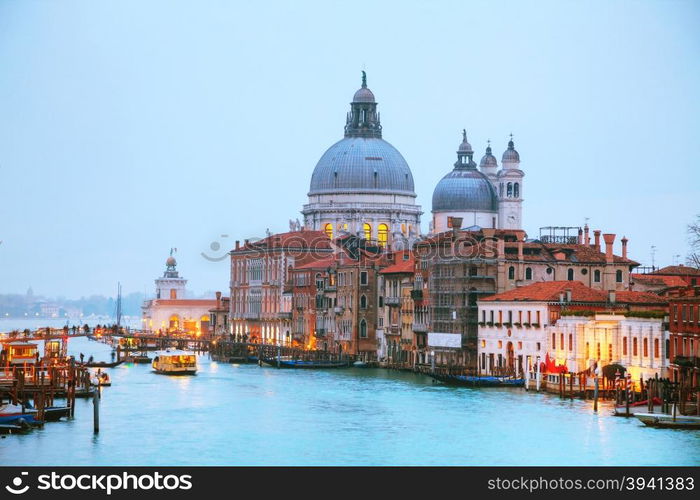 Basilica Di Santa Maria della Salute early in the evening